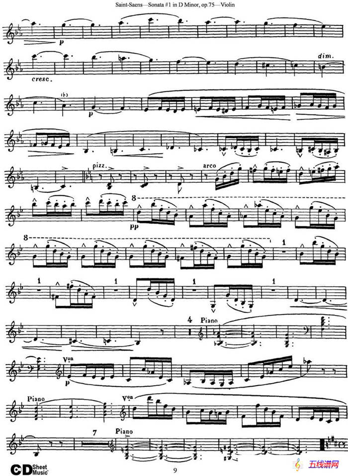 Violin Sonata No.1 in D Minor Op.75