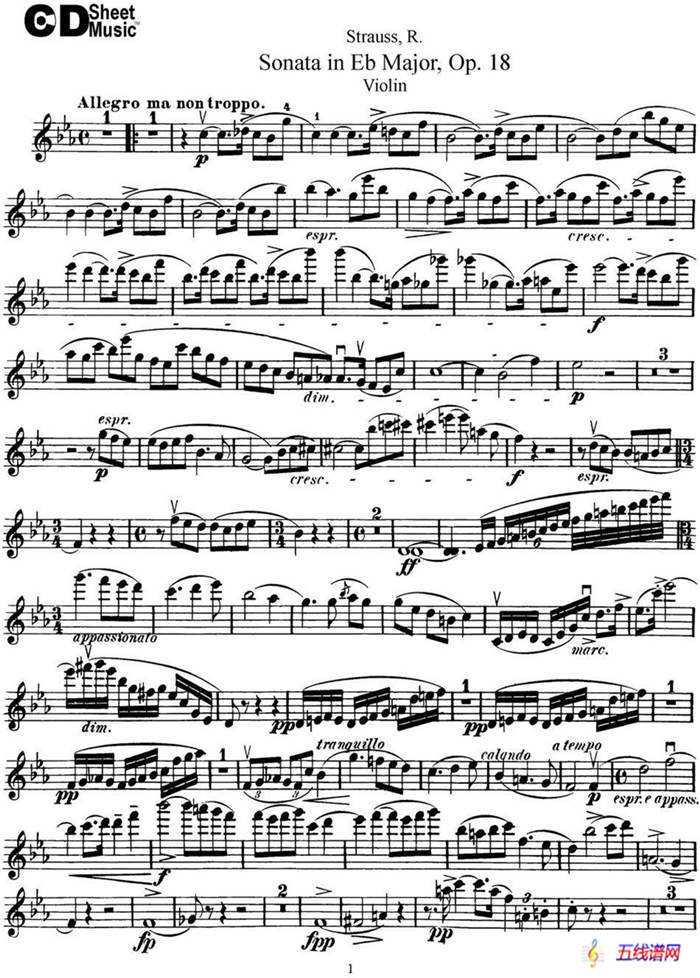 Violin Sonata in Eb Major Op.18