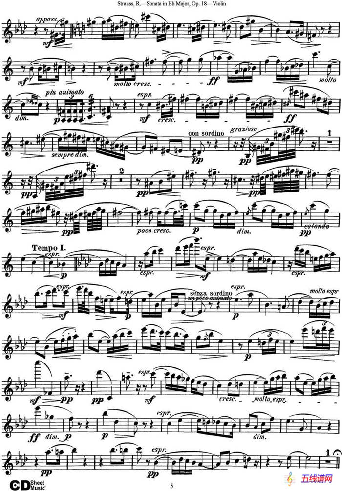 Violin Sonata in Eb Major Op.18