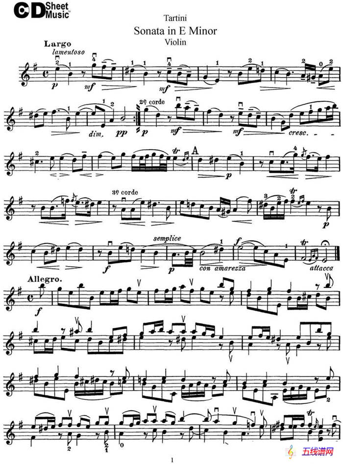 Violin Sonata in E Minor