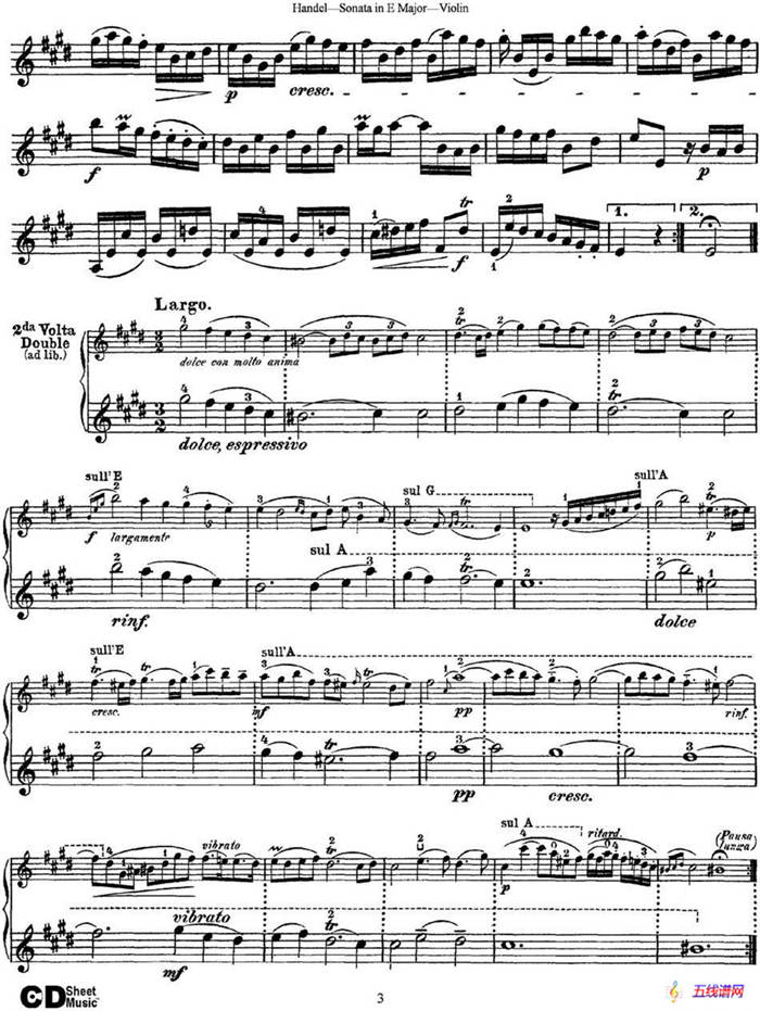 Violin Sonata No.6 in E major
