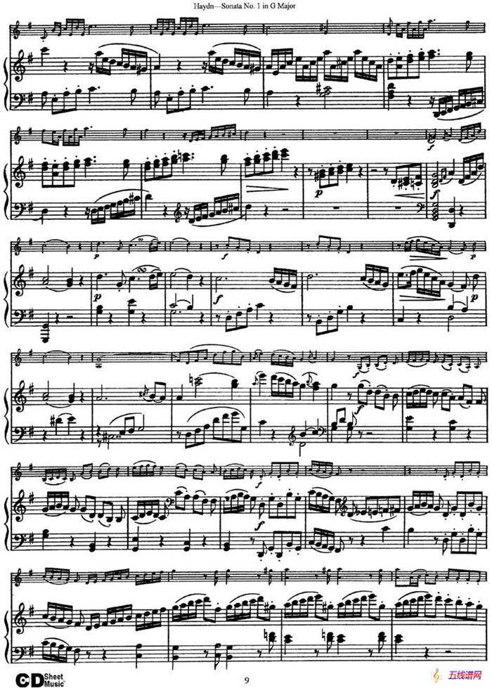 Violin Sonata No.1 in G Major（小提琴+钢琴伴奏）