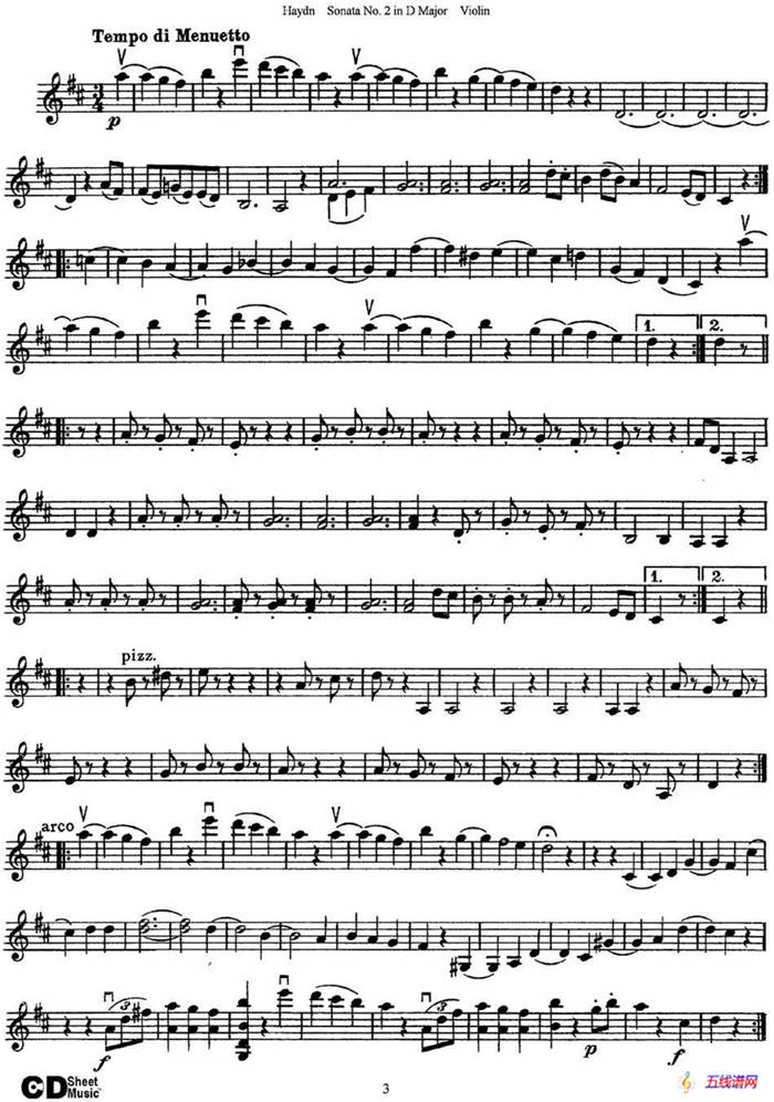 Violin Sonata No.2 in D Major