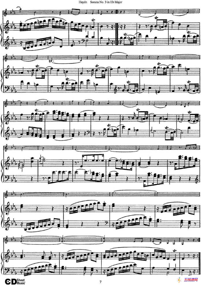 Violin Sonata No.3 in Eb Major（小提琴+钢琴伴奏）