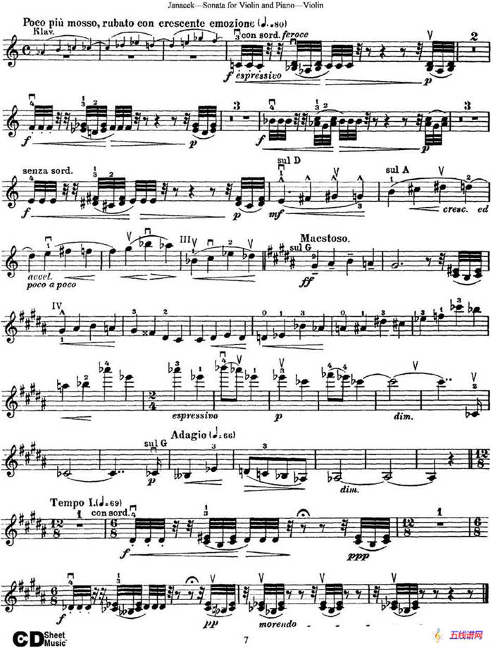 Janacek Sonata for Violin