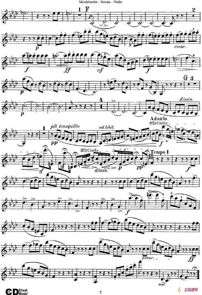 Mendelssohn Violin Sonata