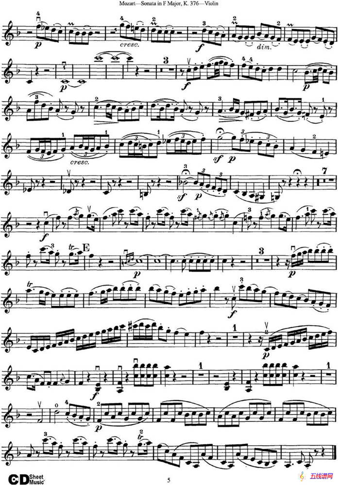 Violin Sonata in F Major K.376