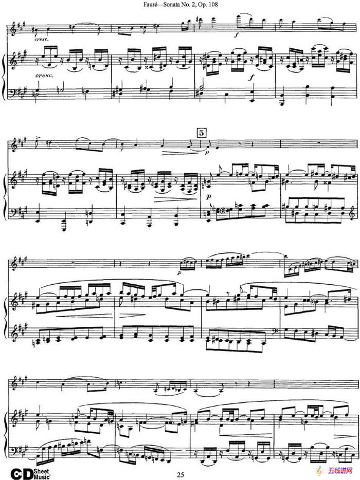 Violin Sonata No.2 Op.108（小提琴+钢琴伴奏）