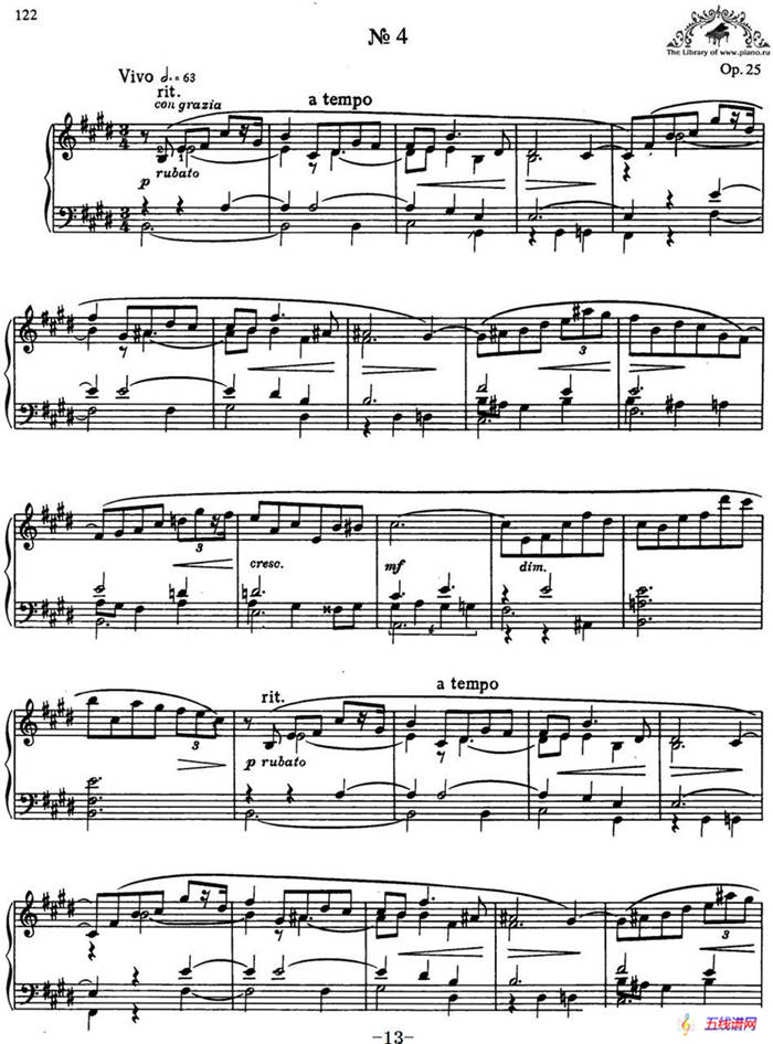 9首玛祖卡舞曲 Op.25（No.4）
