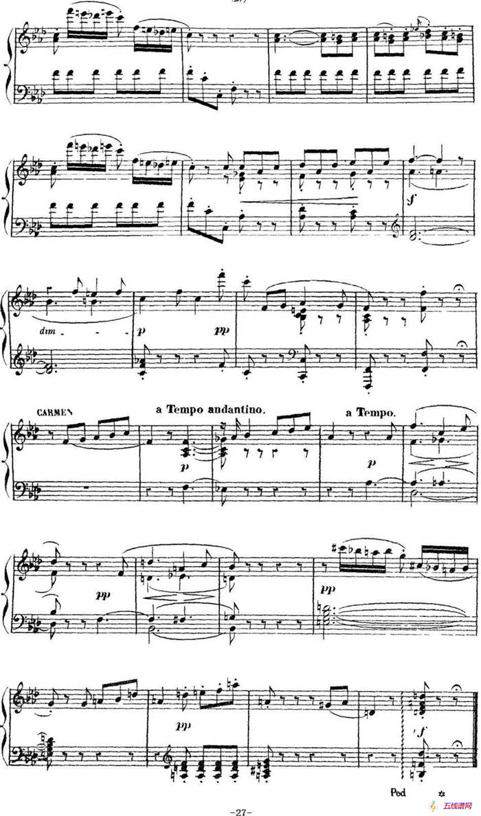 Carmen for Solo Piano（卡门全剧钢琴独奏版）（No.4）