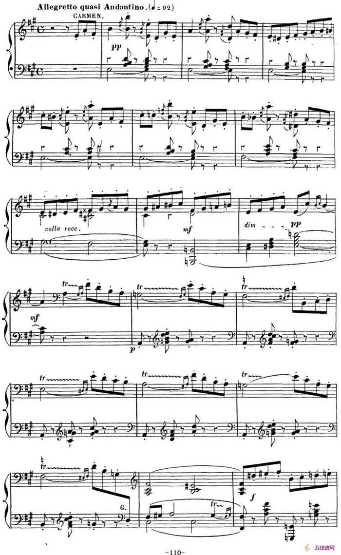 Carmen for Solo Piano（卡门全剧钢琴独奏版）（No.18）