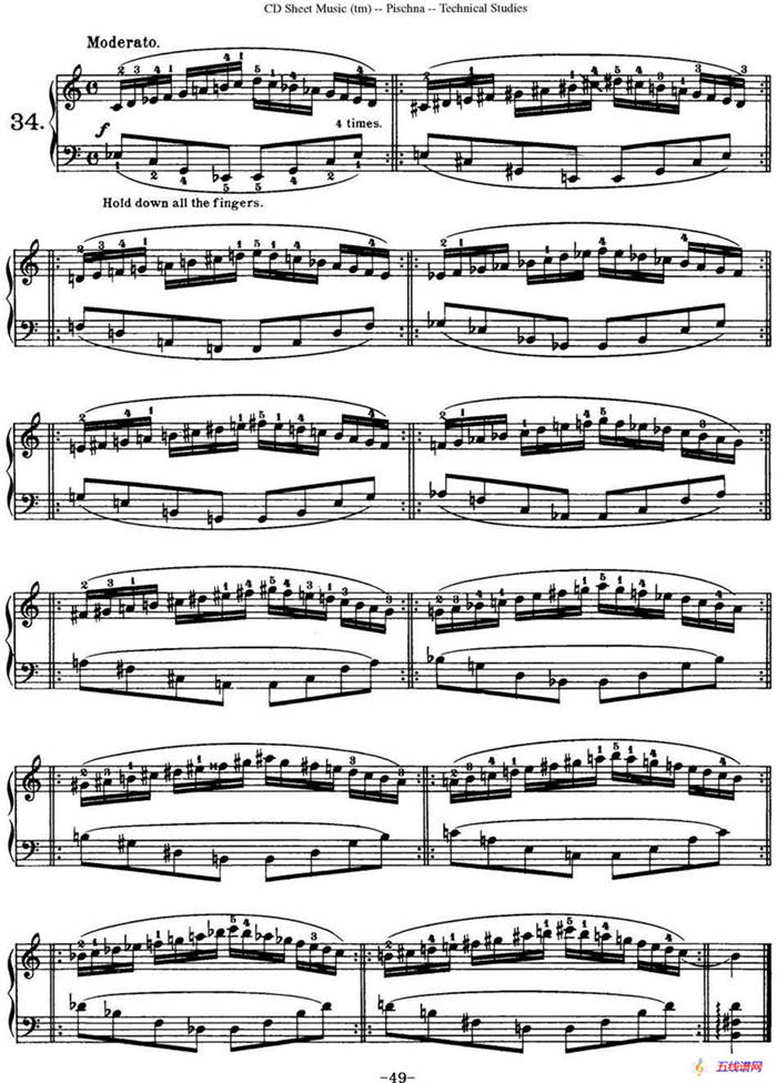Technical Studies 60 Progressive Exercises （60首钢琴循序渐进练习曲 P41——50）
