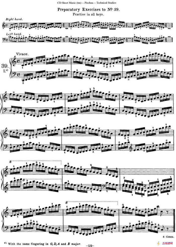 Technical Studies 60 Progressive Exercises （60首钢琴循序渐进练习曲 P51——60）