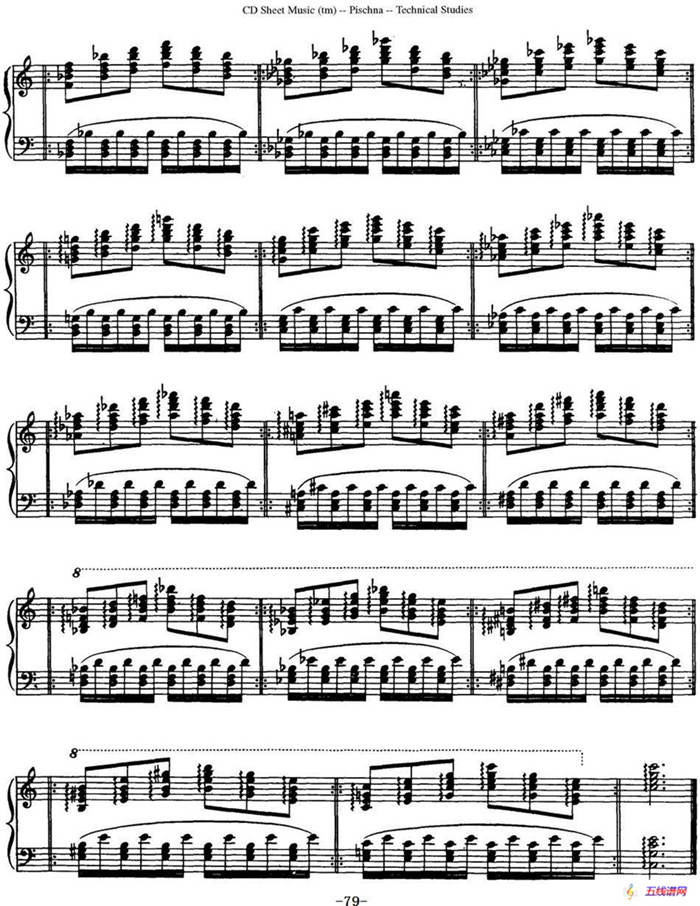 Technical Studies 60 Progressive Exercises （60首钢琴循序渐进练习曲 P71——80）