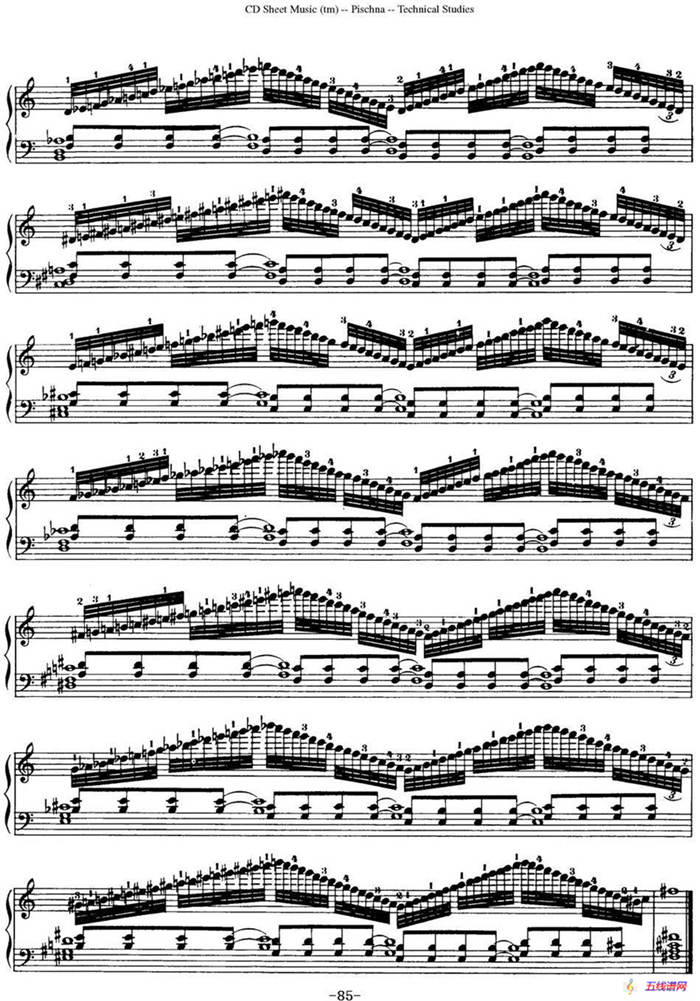 Technical Studies 60 Progressive Exercises （60首钢琴循序渐进练习曲 P81——90）