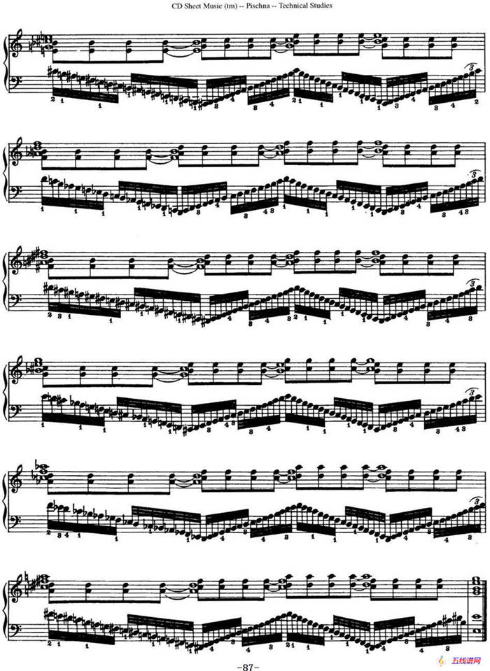 Technical Studies 60 Progressive Exercises （60首钢琴循序渐进练习曲 P81——90）