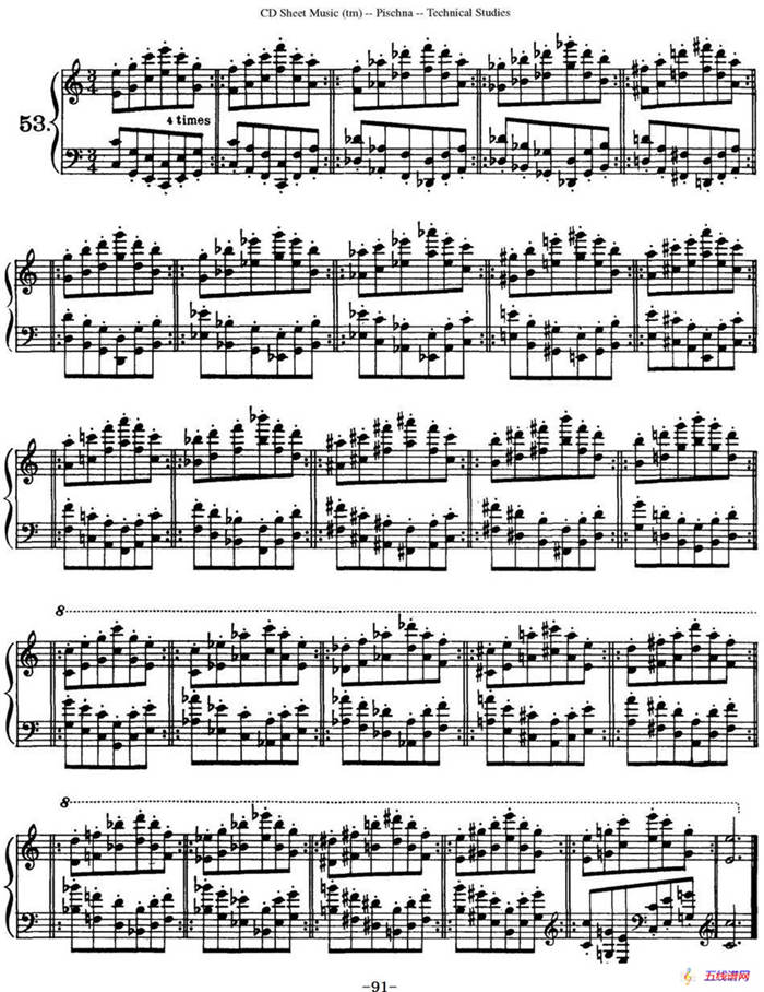 Technical Studies 60 Progressive Exercises （60首钢琴循序渐进练习曲 P91——99）