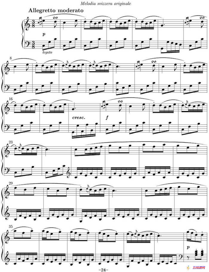 6 Sonatinas Op.36（6首钢琴小奏鸣曲-5）
