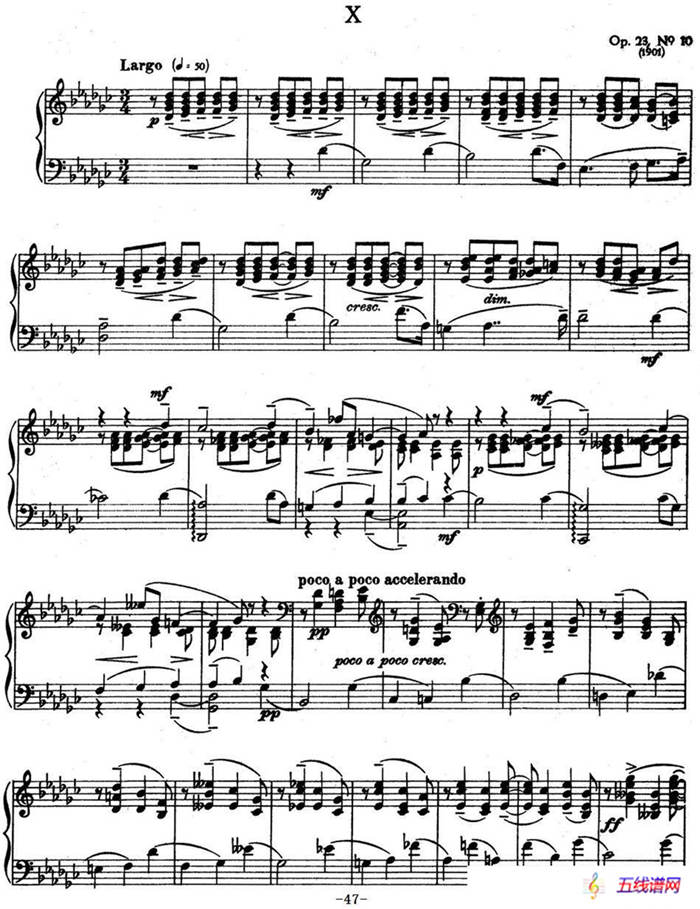 10 Preludes Op.23（拉赫玛尼诺夫10首前奏曲·Ⅹ）