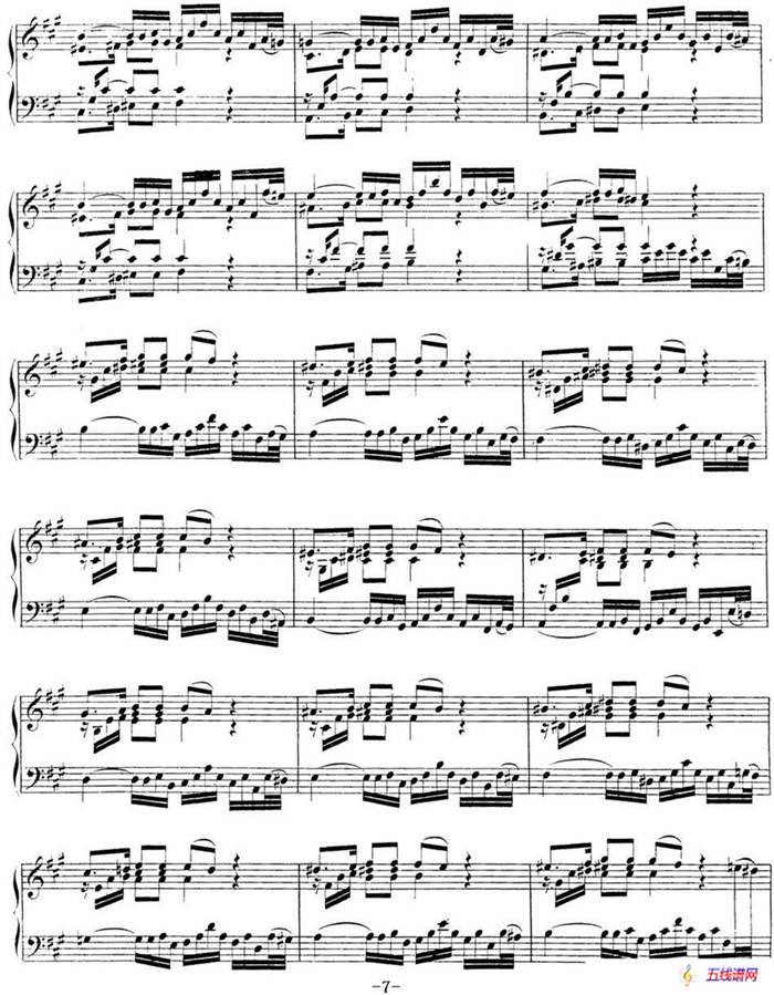 Toccata BWV 910（7首托卡塔·No.1 #F小调）