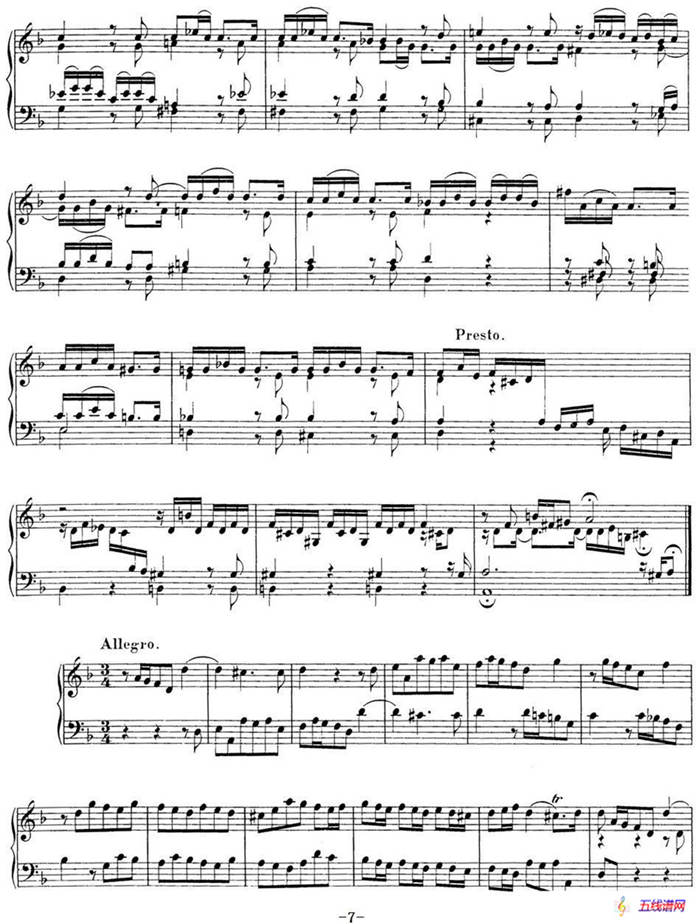 Toccata Minor BWV 913（7首托卡塔·No.4 d小调）