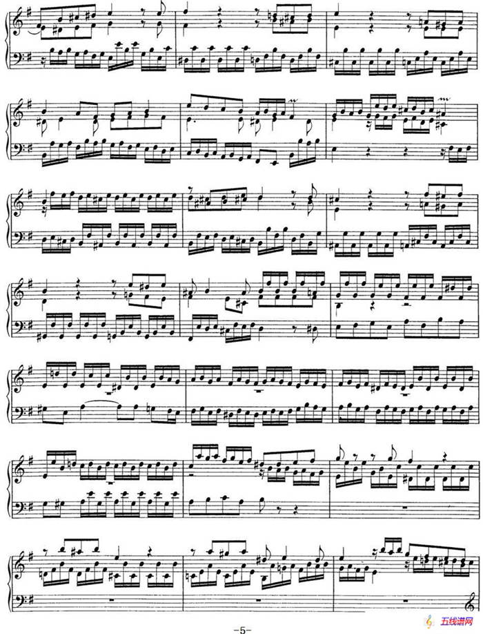 Toccata BWV 914（7首托卡塔·No.5 e小调）