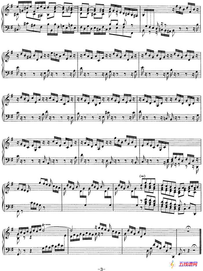 Toccata BWV 916（7首托卡塔·No.7 G大调）