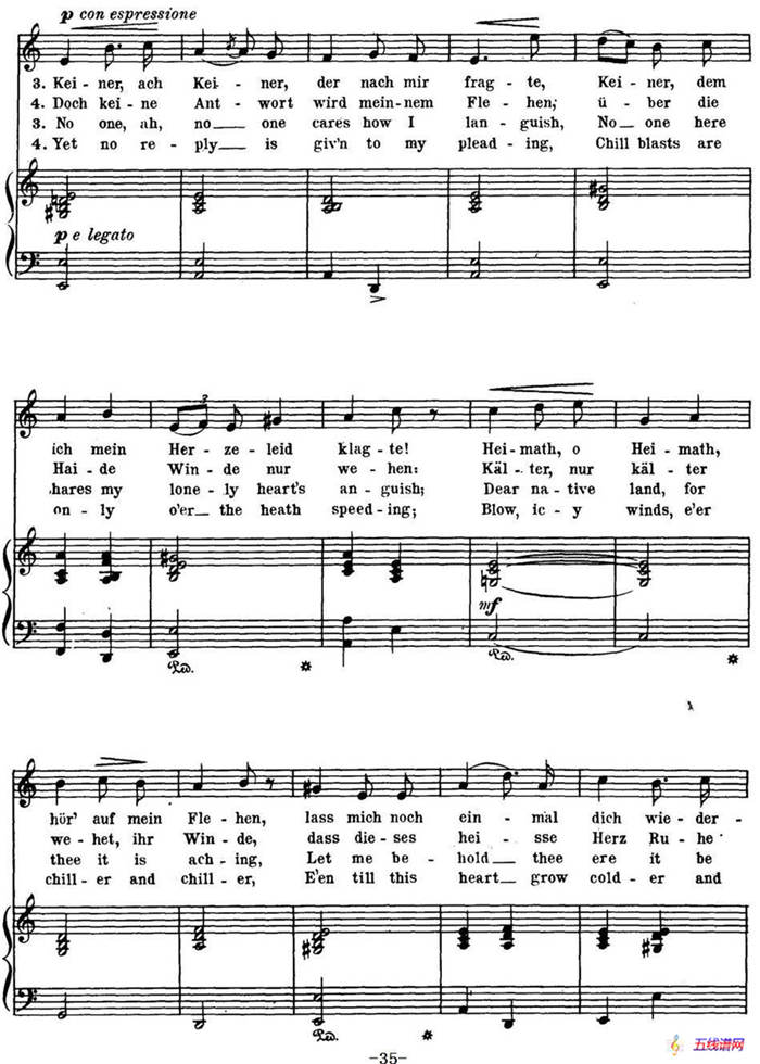 Chopin-17 Polish Songs Op.74，No.13（Melancholie. Melancholy.）（钢琴伴奏谱）