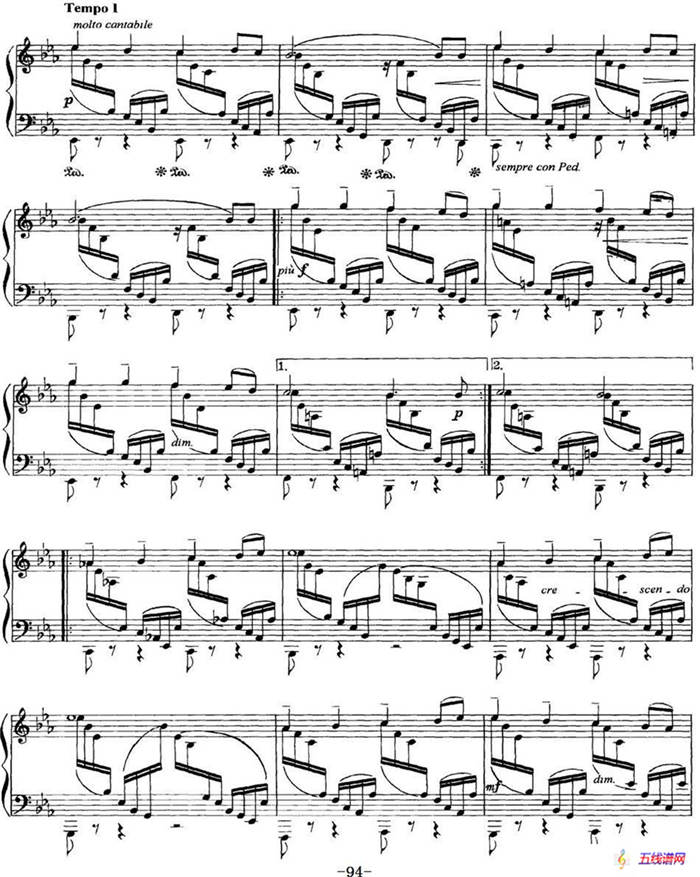 柴可夫斯基18首钢琴小品Op.72（17.Passe lointain）