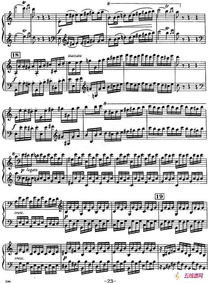 C大调小提琴协奏曲 Op.56（钢琴独奏）