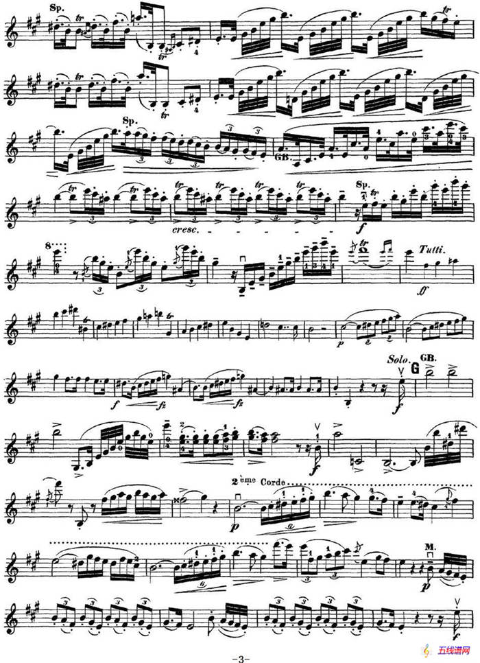 Rode Concerto No.7 in A Major（小提琴分谱）