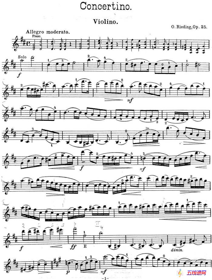 Concertino（O. Rieding,Op.25）