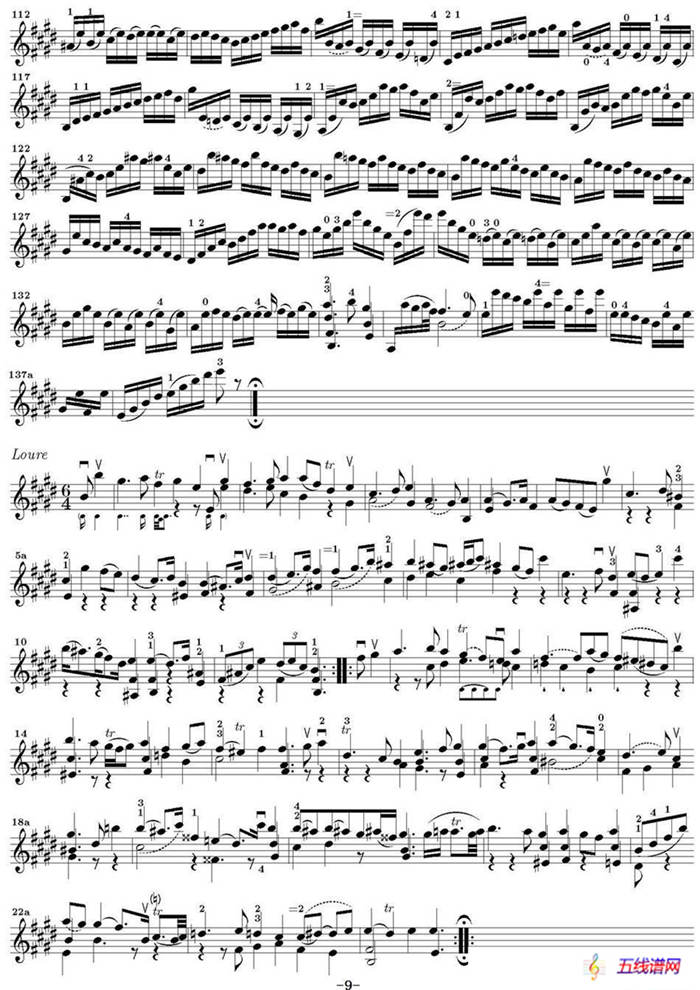Bach Sonata BWV1006（无伴奏小提琴组曲）
