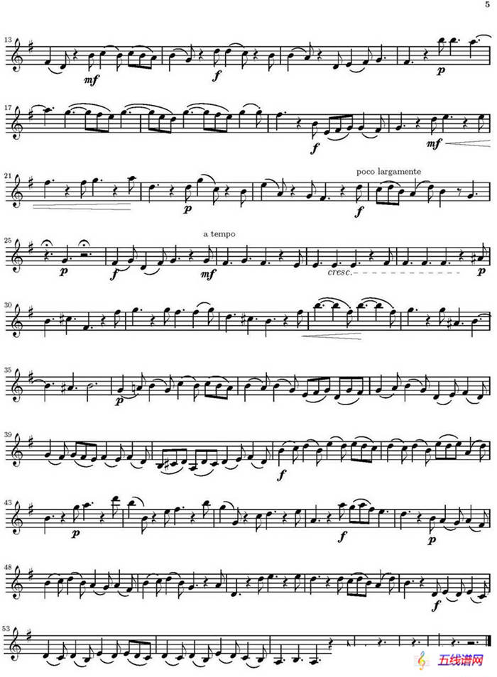 Op.6 VIII. Concerto Grosso（大协奏曲）（四重奏第二小提琴分谱）
