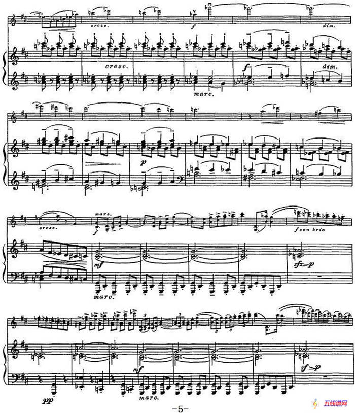伊萨伊作品集：Mazurka No.3，Op.11（小提琴+钢琴伴奏）