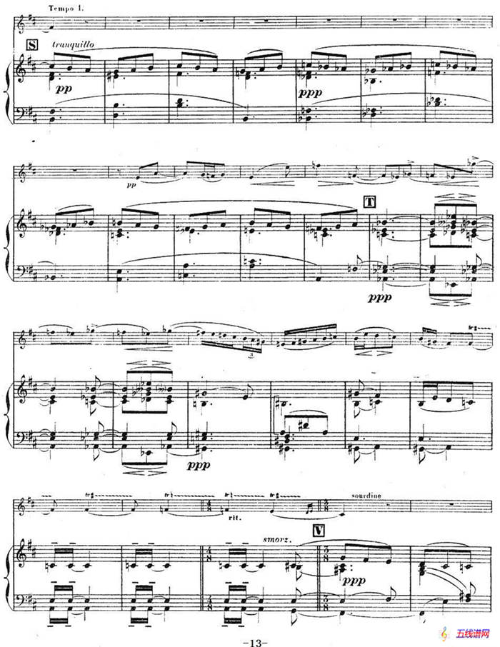 伊萨伊作品集：Chant d'hiver（小提琴+钢琴伴奏）