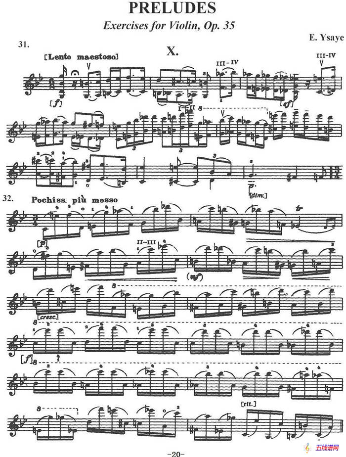 伊萨伊作品集：Preludes Op.35（X）
