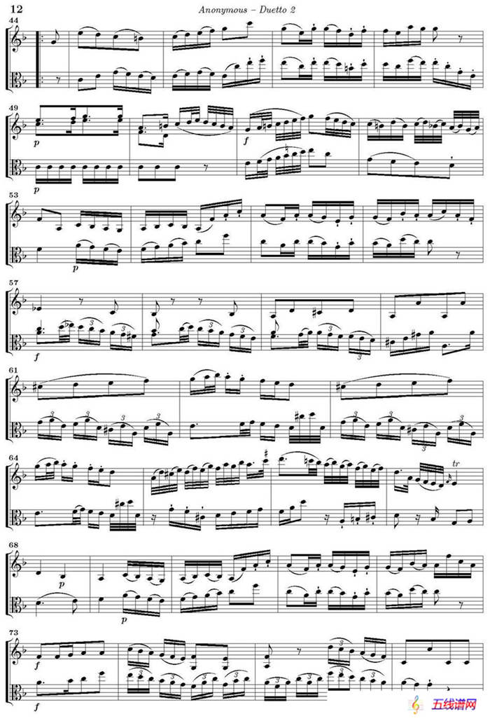 Duetto 2（小提琴+中提琴）