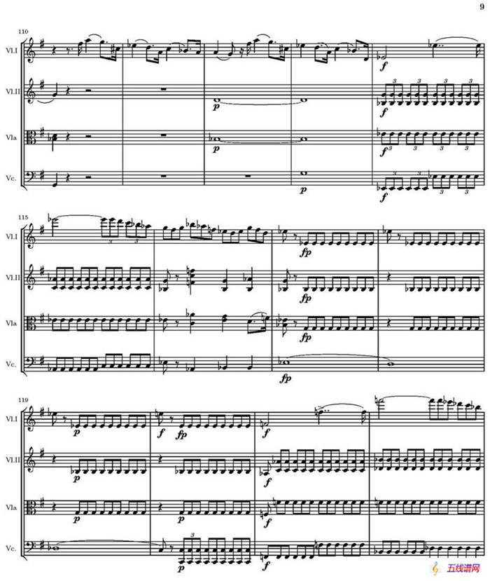 String Quartet nr.18 in E minor（E小调弦乐四重奏、P1-15）