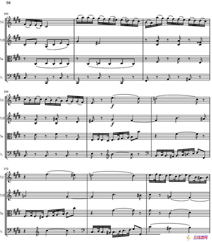 String Quartet nr.18 in E minor（E小调弦乐四重奏、P46-60）