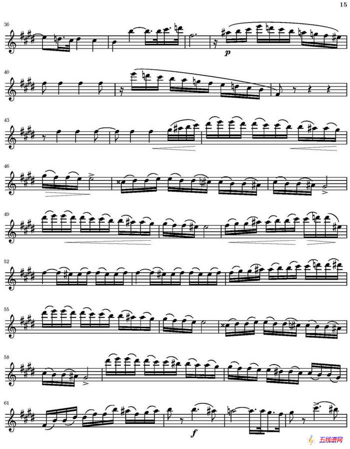 String Quartet nr.18 in E minor（E小調(diào)弦樂(lè)四重奏）（第一小提琴分譜）