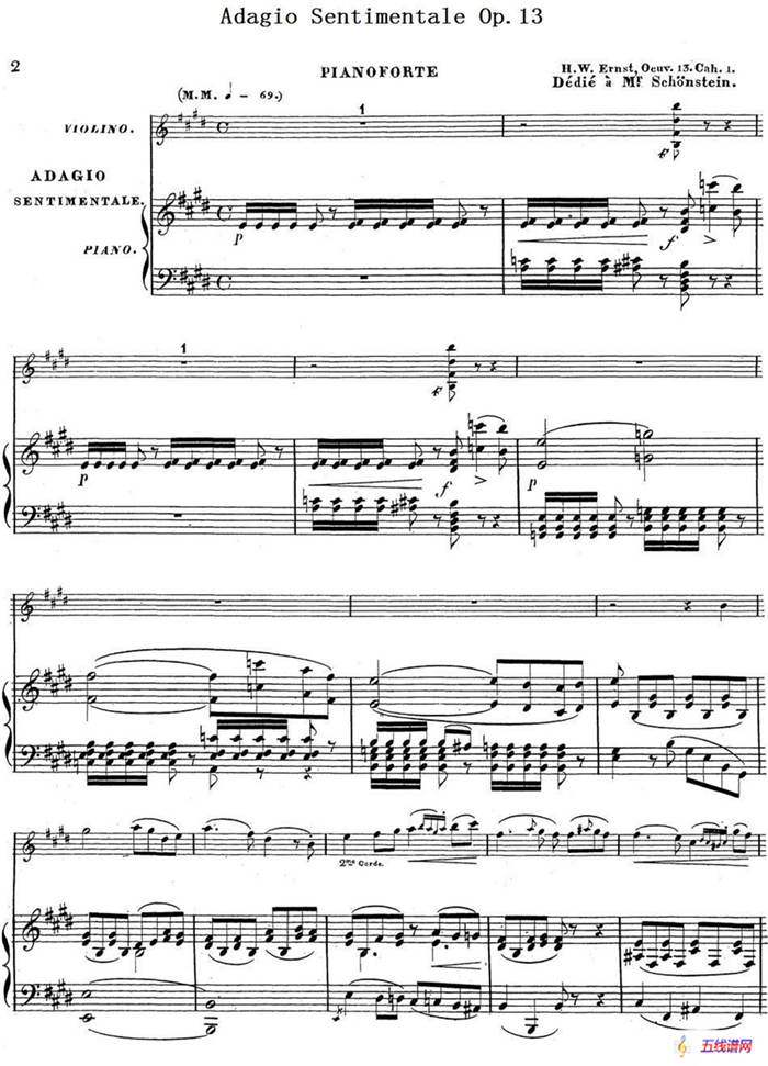 Adagio Sentimentale Op.13（小提琴+钢琴伴奏）