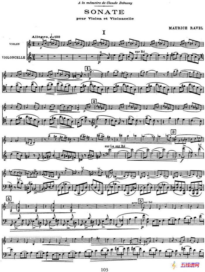 Sonate（小提琴+大提琴）