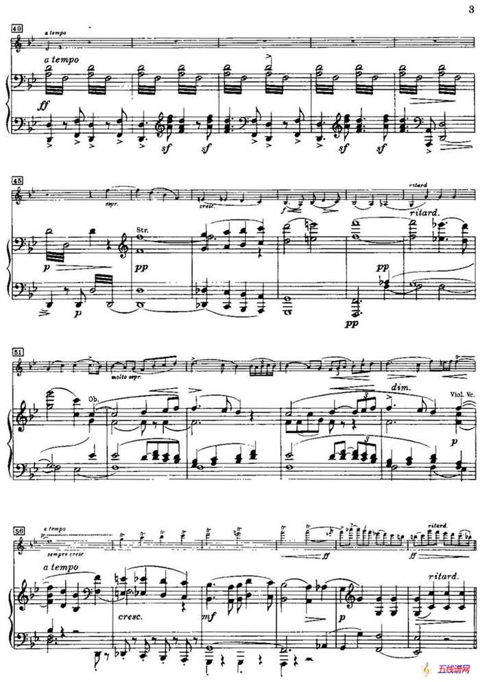 g小调小提琴协奏曲Op.26（I、Vorspiel、小提琴+钢琴伴奏）
