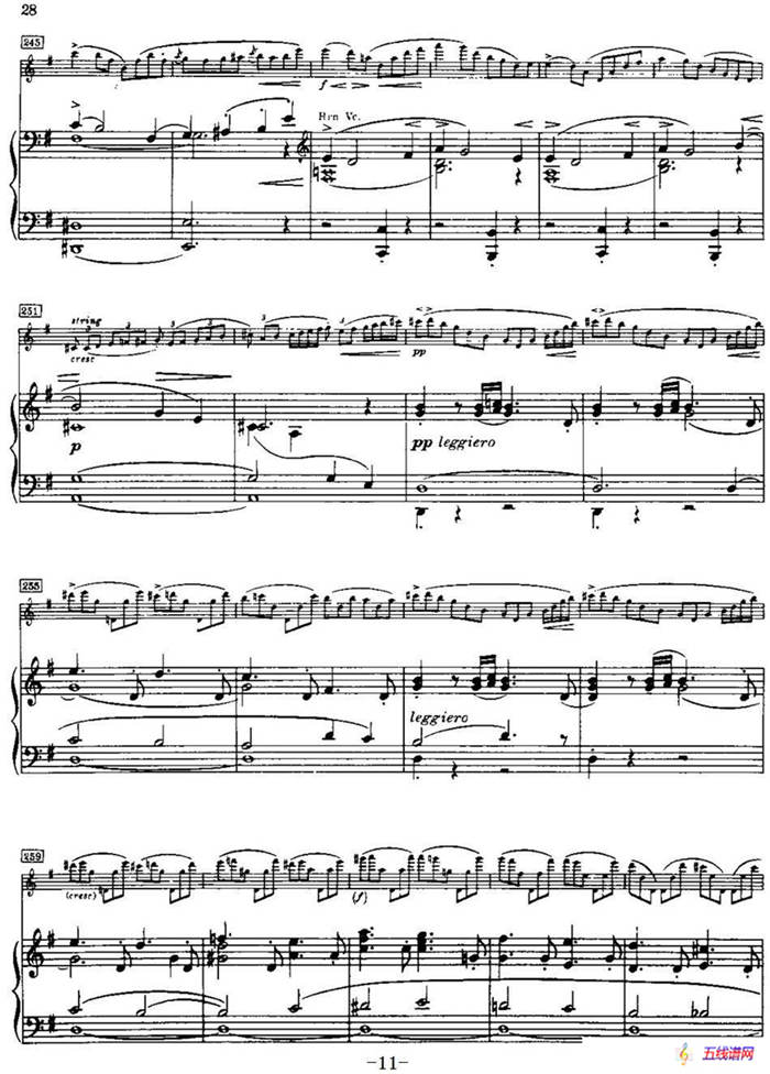 g小调小提琴协奏曲Op.26（III、Finale、小提琴+钢琴伴奏）