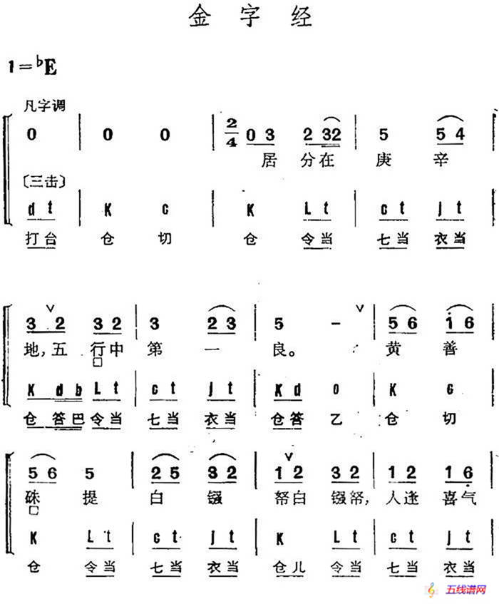 京劇群曲匯編：金字經(jīng)