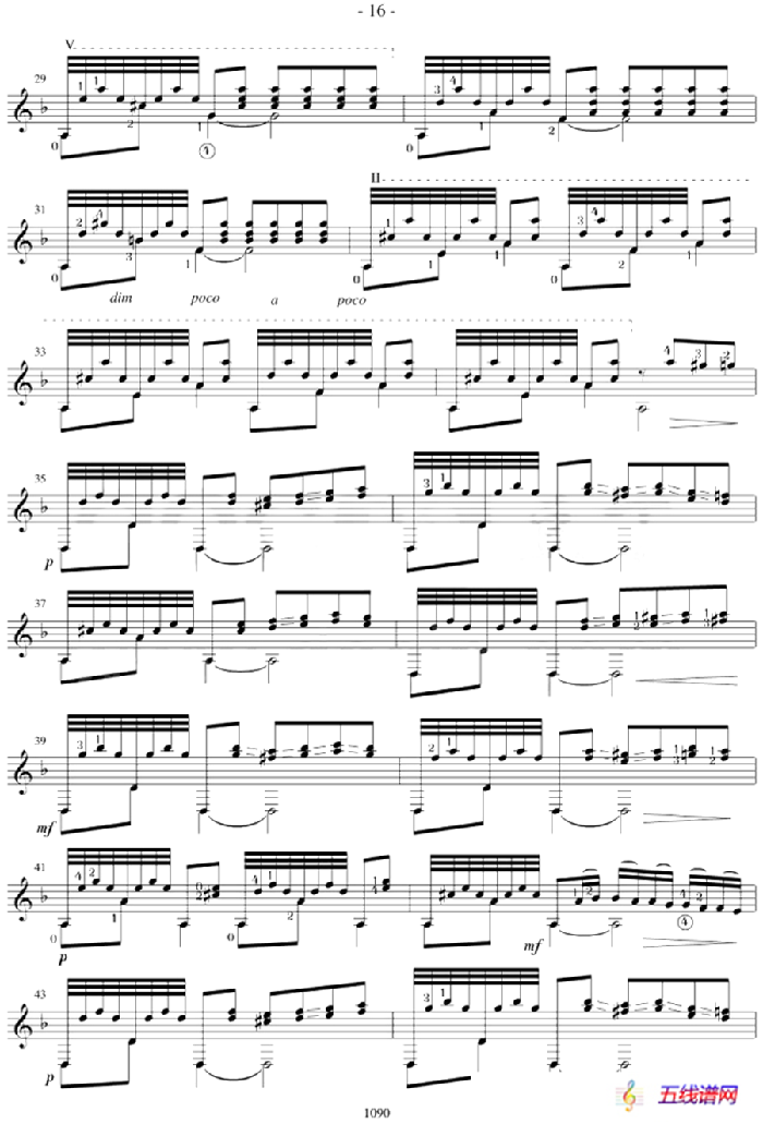 Fernando Sor《12 Studies,Op.31》（STUDY 12）