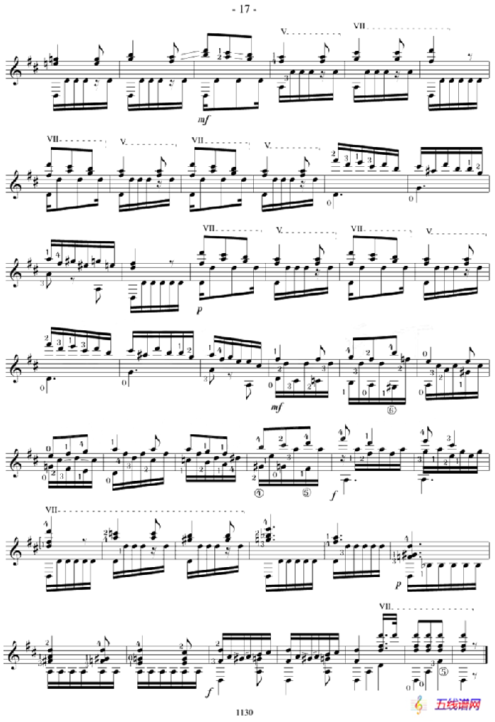 Napoleon Coste《25 Studies,Op.38》（STUDY 23）