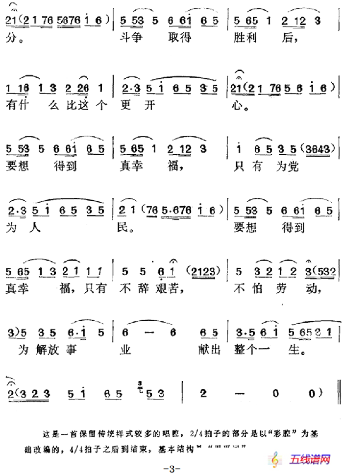 《年青的一代》選曲：你們的幸福是什么標(biāo)準(zhǔn)（林堅唱段）