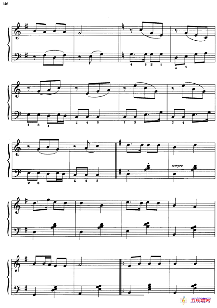 110首中国民歌钢琴小曲集：鄂伦春小唱和忠实的心哪想念你